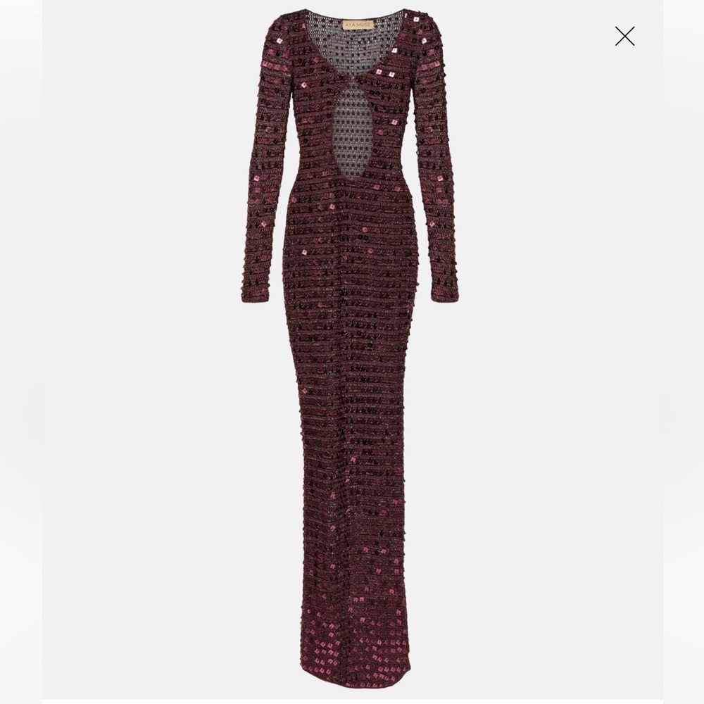 AYA MUSE Chyha embellished cutout maxi dress
